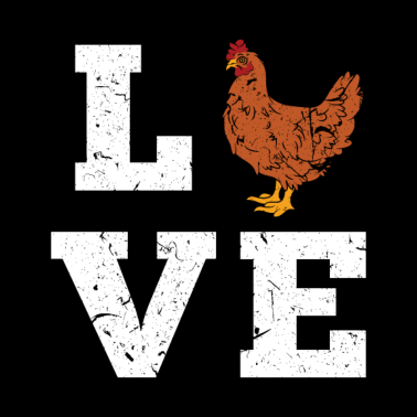 Motiv Hühnerhennen-Landwirt, der Liebes-Geburtstagsgeschenk bewirtschaftet