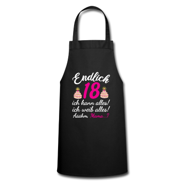 Geburtstagsgeschenke Mama Schürze - Endlich 18 | Hilfe Mama Geburtstagsgeschenk