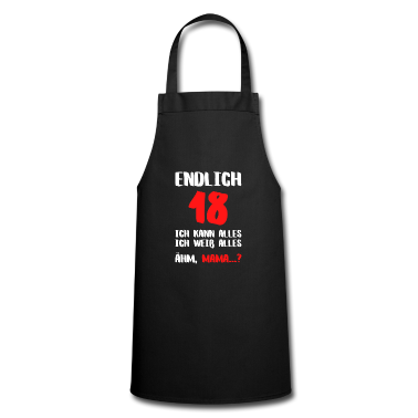 Geburtstagsgeschenke Mama Sch&uuml;rze - Endlich 18 ich weiß alles Mama Geburtstagsgeschenk