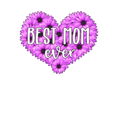 Motiv BEST MOM EVER LILA BLUMEN MUTTER MAMA GESCHENK