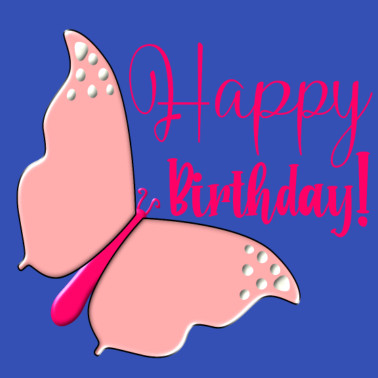 Motiv Happy Birthday Butterfly Schmetterling Geburtstag
