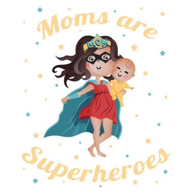 Motiv Super Mom - süßes Geschenk für Mama oder Baby