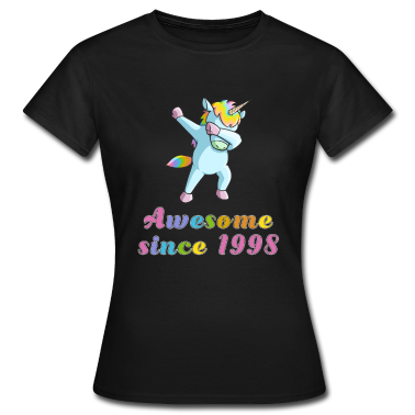 Geschenk Freundin Geburtstag T-Shirt - Dabbing Einhorn 1998 Freundin Geburtstag Geschenk