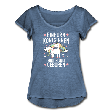 Geschenk Freundin Geburtstag T-Shirt - Juli Geburtstag Freundin Einhorn
