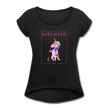 Geschenk Freundin Geburtstag T-Shirt - Wineicorn Wein Einhorn Weinglas Freundin Geschenk