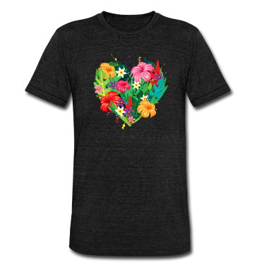 Geschenk Freundin Geburtstag T-Shirt - Hawaii Herz tropische Blumen Freundin Geschenk