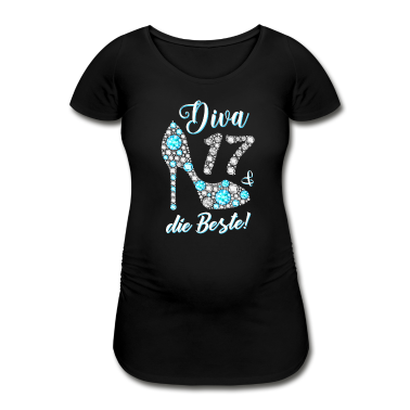 Geschenk Freundin Geburtstag T-Shirt - Diva die Beste Diamanten 17. Geburtstag Geschenk