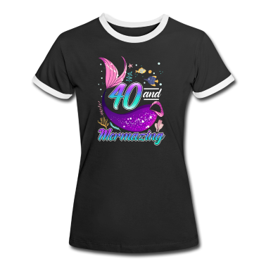 Geschenk Freundin Geburtstag T-Shirt - 40 Jahre alte Meerjungfrau 40. Geburtstag Freundin