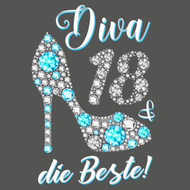 Motiv Diva die Beste Diamanten 18. Geburtstag Geschenk