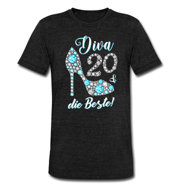 Geschenk Freundin Geburtstag T-Shirt - Diva die Beste Diamanten 20. Geburtstag Geschenk
