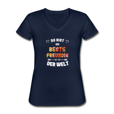 Geschenk Freundin Geburtstag T-Shirt - Du bist die beste Freundin der Welt