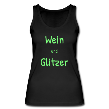 Geschenk Freundin Geburtstag Tank Top - Wein Glitzer Freundin Frauenabend Trinken