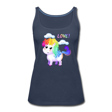Geschenk Freundin Geburtstag Tank Top - Einhorn Liebe Regenbogen Wolken Freundin Geschenk