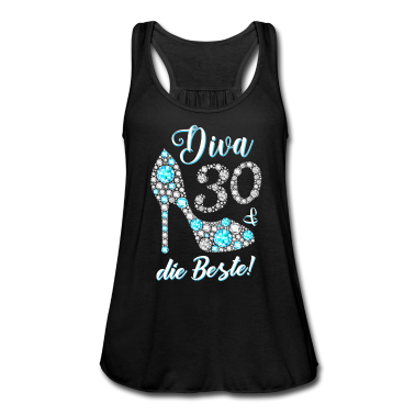 Geschenk Freundin Geburtstag Tank Top - Diva die Beste Diamanten 30. Geburtstag Geschenk