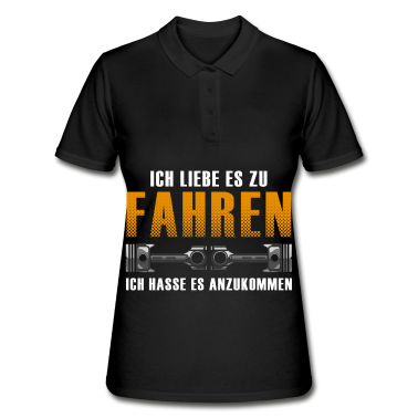 Geschenk Freundin Geburtstag Poloshirt - Motorradfahren mit Freundin