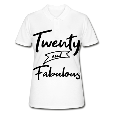 Geschenk Freundin Geburtstag Poloshirt - TWENTY AND FABULOUS 20 Geburtstag Freundin Retro