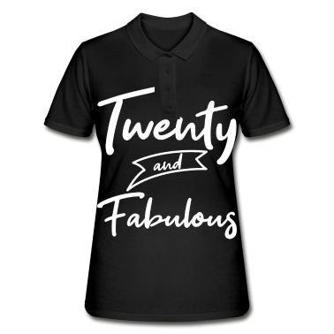 Geschenk Freundin Geburtstag Poloshirt - TWENTY AND FABULOUS 20 Geburtstag Freundin Retro