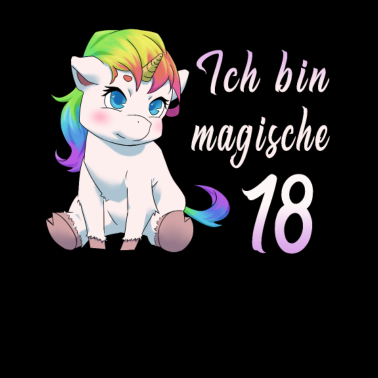 Motiv 18 Jahre Einhorn 18. Geburtstag Freundin Geschenk