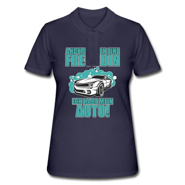 Geschenk Freundin Geburtstag Poloshirt - Freundin Auto Wagen