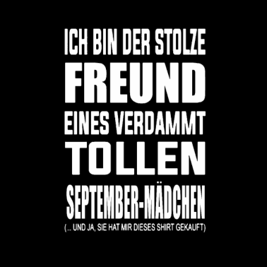 Motiv Freundin Freund September geboren Geburtstag shirt