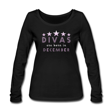 Geschenk Freundin Geburtstag Langarmshirt - Diva Dezember geboren Freundin Geburtstag Geschenk