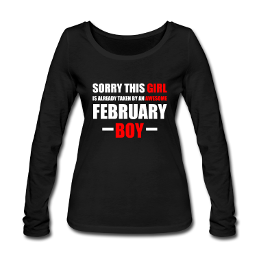 Geschenk Freundin Geburtstag Langarmshirt - Geschenk Freundin geboren im Februar Geburtstag