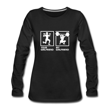 Geschenk Freundin Geburtstag Langarmshirt - Meine Freundin Deine Freundin Vergleich Stark Fit
