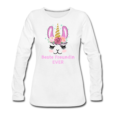 Geschenk Freundin Geburtstag Langarmshirt - Beste Freundin Geschenk für Damen und Mädchen