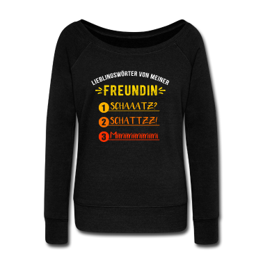 Geschenk Freundin Geburtstag Langarmshirt - Lieblingswoerter Freundin