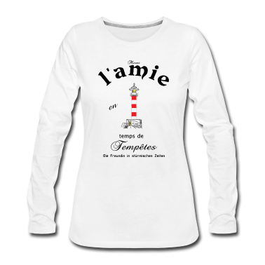 Geschenk Freundin Geburtstag Langarmshirt - Freundin auf Französisch