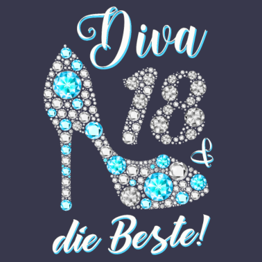 Motiv Diva die Beste Diamanten 18. Geburtstag Geschenk