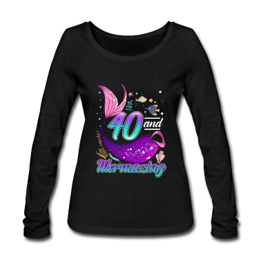 Geschenk Freundin Geburtstag Langarmshirt - 40 Jahre alte Meerjungfrau 40. Geburtstag Freundin