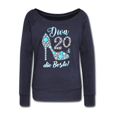 Geschenk Freundin Geburtstag Langarmshirt - Diva die Beste Diamanten 20. Geburtstag Geschenk