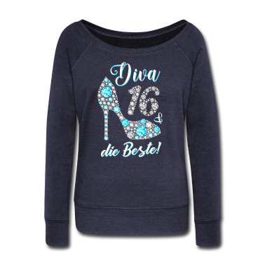 Geschenk Freundin Geburtstag Langarmshirt - Diva die Beste Diamanten 16. Geburtstag Geschenk