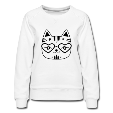 Geschenk Freundin Geburtstag Pullover - Katze Comic Geschenk Freundin Geburtstag