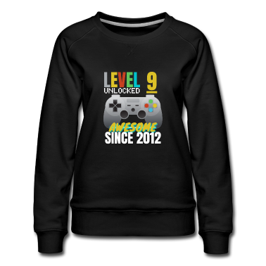 Geschenk Freundin Geburtstag Pullover - Level 9 seit 2012 freigeschaltet Awesome