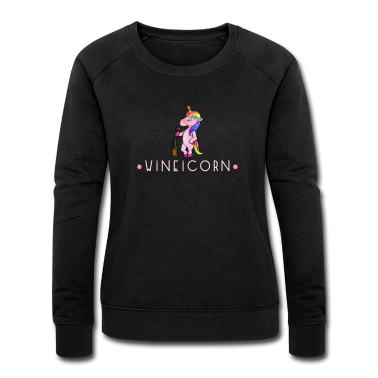 Geschenk Freundin Geburtstag Pullover - Wein Einhorn Weinhorn Weinglas Freundin Geschenk
