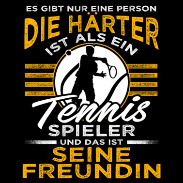 Motiv Tennis Spieler Freundin -Gibt nur eine Person