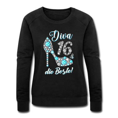 Geschenk Freundin Geburtstag Pullover - Diva die Beste Diamanten 16. Geburtstag Geschenk