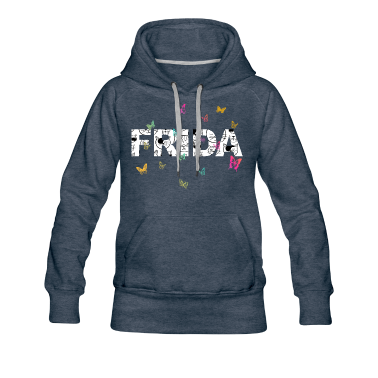 Geschenk Freundin Geburtstag Hoodie - Frid a - Schöner Name mit Katzen & Schmetterlingen