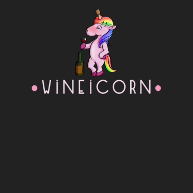 Motiv Wein Einhorn Weinhorn Weinglas Freundin Geschenk