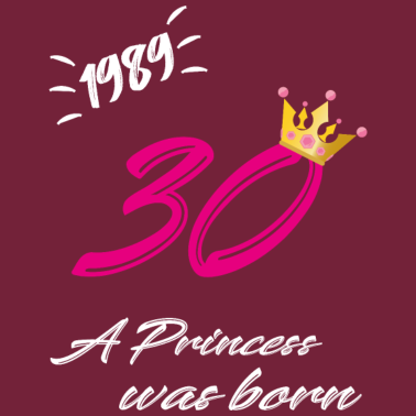 Motiv 30 Geburtstag,Jahrgang 1989,Frau,Freundin,Geschenk