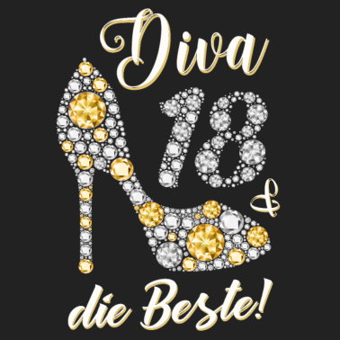 Motiv Diva die Beste Diamanten Geschenk 18. Geburtstag
