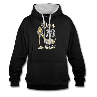 Geschenk Freundin Geburtstag Hoodie - Diva die Beste Diamanten Geschenk 18. Geburtstag