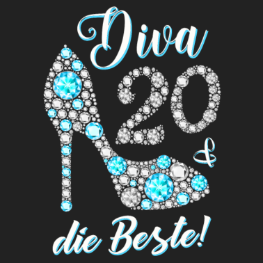 Motiv Diva die Beste Diamanten 20. Geburtstag Geschenk