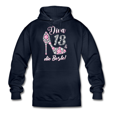 Geschenk Freundin Geburtstag Hoodie - Diva die Beste 18 Jahre Geschenk 18. Geburtstag