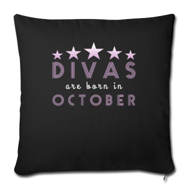 Geschenk Freundin Geburtstag Kissenbezug - Diva Oktober geboren Freundin Geburtstag Geschenk