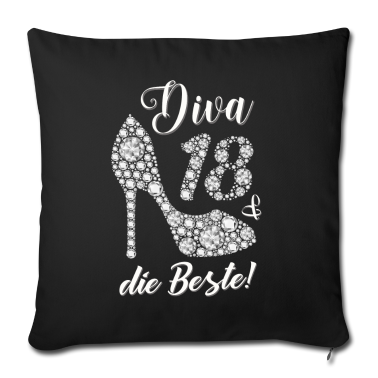 Geschenk Freundin Geburtstag Kissenbezug - Diva die Beste Freundin Geschenk 18. Geburtstag