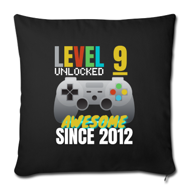 Geschenk Freundin Geburtstag Kissenbezug - Level 9 seit 2012 freigeschaltet Awesome