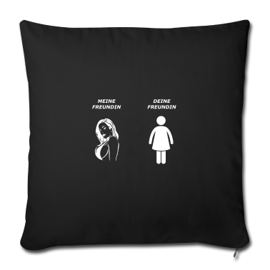 Geschenk Freundin Geburtstag Kissenbezug - Meine Freundin - deine Freundin